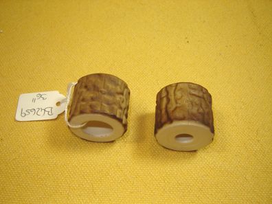 2 Stück Hirschhorn - Imitat große Perle für Kordel oder Band 2,3 cm