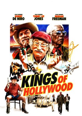 Kings of Hollywood Cast Autogramm Morgan Freeman, Robert de Niro, Tommy Lee Jones