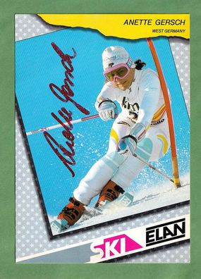 Anette Gersch (Skifahrerin) - sig. Autogrammkarte