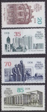 Germany DDR [1987] MiNr 3071-74 ( * */ mnh ) Bauwerke