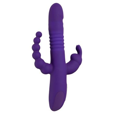 Silikon Vibrator mit Stoßfunktion + Klitoris + Anal + G Punkt + Sexspielzeug