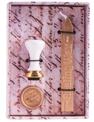 Blume des Lebens Siegel-Set Stempel und goldenes Siegelwachs, KH-558