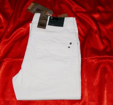 Basic by Brawns Paris Herren Jeans 5 Pocket Slim Fit Straight Leg W31 L34 Weiß