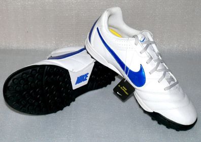 Nike JR Tiempo Natural 4 140 TF Leder Junior Fußball Schuhe 35,5 CM22 Perl Weiß