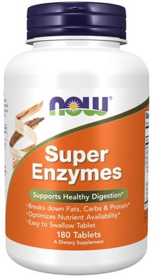 Now Foods, Super Enzymes, 180 Tabletten