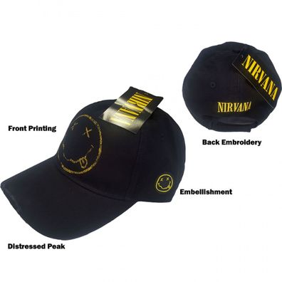 Nirvana Logo Smiley - vintage gedruckt Unisex Baseball Cap Kappe Mütze