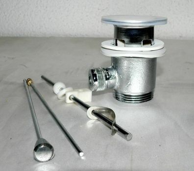 Metall Exzenter 1 ¼ Ablauf Überlauf Garnitur Stange Waschtisch Waschbecken Silbe