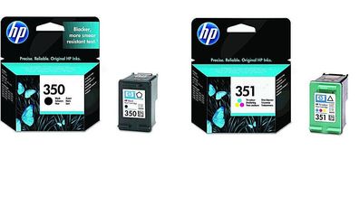 Original HP 350 / 351 Tinte Multipack Photosmart D 5360 5280 5300 Photosmart C 4