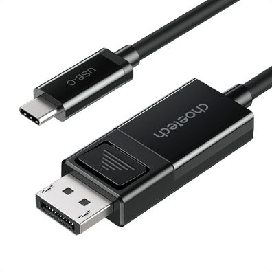 Choetech DisplayPort bidirektionales Kabel - USB Typ C 1,8 m Schwarz (XCP-1803)