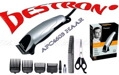 Bestron APC4603 Friseur Haarschneidemaschine Metall Klinge 3 > 12 mm Silber Schw