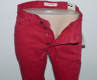 Lacoste HH953000R6Z Classic Stretch Jeans Hose Modern Slim Fit W 30 40 L34 Rot