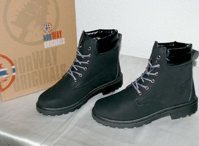 Norway Original B245910 Herbst Winter Warme Schuhe Boots Stiefel 40 44 Schwarz