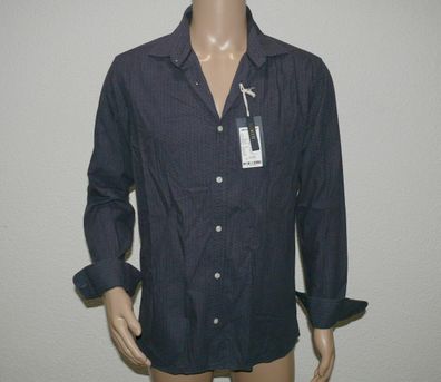 Jack & Jones JPR Niel Plain Herren Hemd Shirt Langarm Navy Slim Fit 12143865 L
