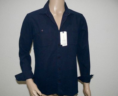 Jack & Jones CORE Cooverdye Herren Hemd Shirt Langarm Navy Slim Fit M/ L 12139947