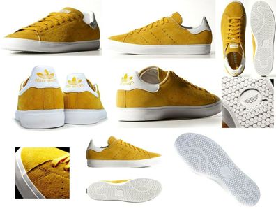 Adidas M17187 Stan Smith Vulc Ortholite Rau UP Leder Schuhe Sneaker 48 - 49 Gold