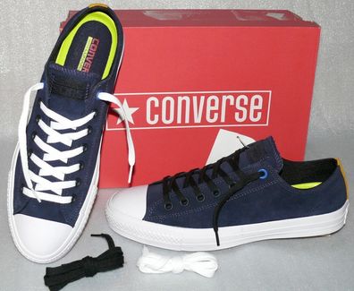 Converse 153484C CTAS PRO OX Suede Leder Schuhe Sneaker Boots 43 Navy White BLK