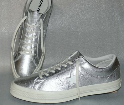 Converse 161590C ONE STAR OX Low Leder Schuhe Sneaker Boots 44,5 48 Silver Egret