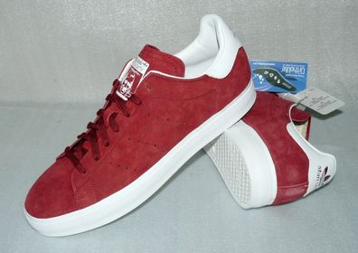 Adidas M17186 Stan Smith Vulc Schuhe Rau UP Velour Leder Sneaker 47 49 Weinrot