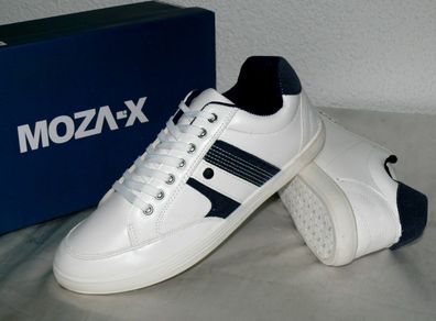 MOZA-X B219230 Low Cut Ultra Schuhe Elegante Sneaker 40 41 42 43 44 Weiß Navy