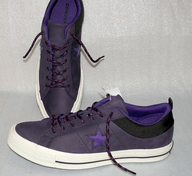 Converse 162542C ONE STAR OX Leder Schuhe Sneaker Boots 44 51,5 Navy Purple Egre