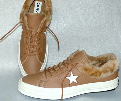 Converse 162603C ONE STAR OX Leder Schuhe Sneaker Boots 43 Burnt Caramel Egret