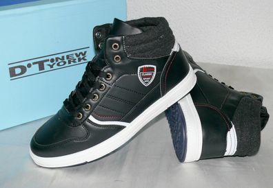 D.T New York B430860 Mid Scater Schuhe Sneaker Leder Boots 40 46 Schwarz Weiß