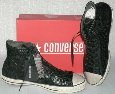 Converse 156727C CTAS Hi J. Varvatos Snake Leder Schuhe Sneaker Boots 46,5 Black