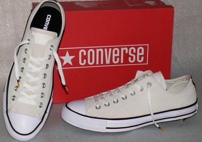 Converse 159615C ALL STAR CTAS OX Echt Leder Schuhe Sneaker Boots 45 Egret Black
