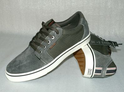 Jack & Jones 60880569 JHFDAM Leder Schuhe Sneaker Boots Dk. Grau Khaki Weiß 42