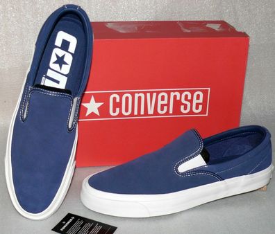 Converse 164156C ONE STAR CC SLIP Suede Leder Schuhe Sneaker 44 47,5 Navy Weiß