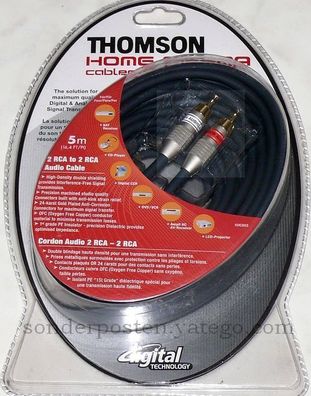 Thomson KHC003 Home Cinema Audio Verbindungskabel 2x RCA Cinch - 2x RCA Cinch 5m