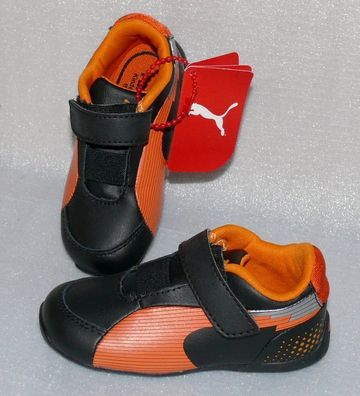 Puma Evo Speed F1 Lo INF Kids Schuhe Freizeit Sneaker 22 UK5 Black Orange Klett