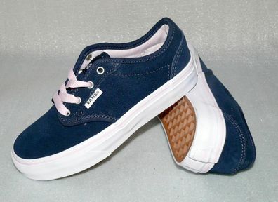 Vans Atwood Z'S Rau UP Suede Leder Schuhe Boots Sneaker 31 Navy Rosa Weiß LC551