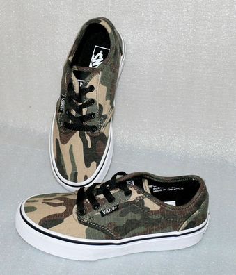 Vans Atwood Y'S Canvas Kinder Schuhe Freizeit Sneaker Gr 31 UK13 US Militär Camo