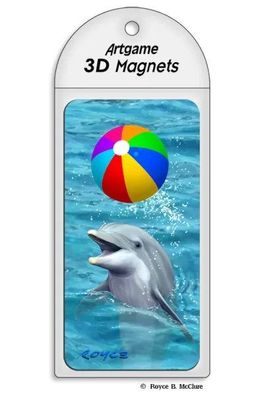 3D Magnet Beach Ball Delphin