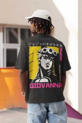 Herren Shirt Bio Baumwolle Anime JoJo’s Bizarre Adventure Streetwear Giovanna