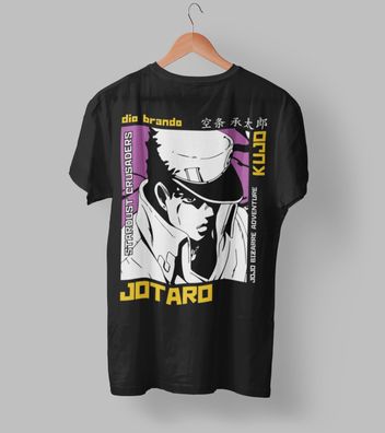 Herren T-Shirt Bio Baumwolle Jo Jo Bizarre Adventure Kujo Jotaro Anime Street
