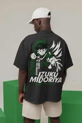 Herren T-Shirt Bio Manga Izuku Midoriya My Hero Academia Hoody Streetwear Anime