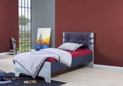 Lajivert Jugendbett Beta Grau Anthrazit 100x200 cm