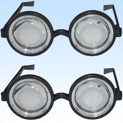2 x Doofi Brille Scherzartikel Doofibrille Nerd Brillen Unisex Komplettbrille