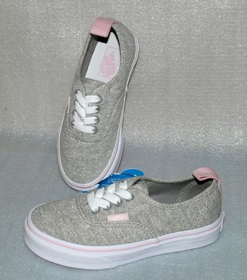 Vans Authentic Elastic Lace K'S Schuhe Freizeit Sneaker Gr 31 UK13 Grau Pink Wei