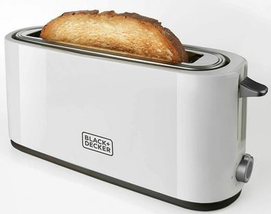 B + D BXTO1001E Designer Toaster Extra Breite Langschlitz 1000W 7 Stufen STP Weiß