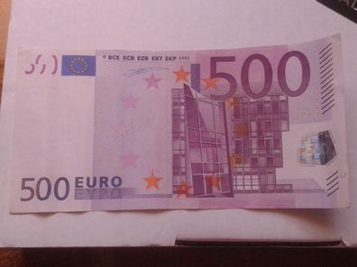 500 euro Banknote Geldschein 2002 Wim Duisenberg seltene X00 Serie 500 euro Schein