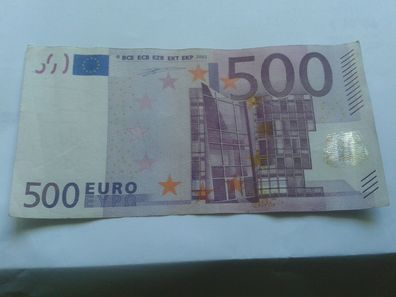 500 euro Banknote Geldschein 2002 Wim Duisenberg seltene U2000 Serie 500 euro Schein