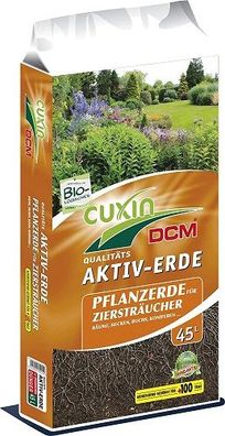 Cuxin DCM Aktiv-Erde Pflanzerde Blumenerde Ziersträucher Hecken Stauden 45 l