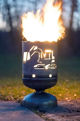 Feuerkorb Bagger 45 cm Feuertonne Gasflasche
