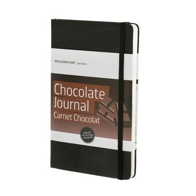 Moleskine Passion-Journal Schokolade Large Hardcover mit Prägung in schwarz
