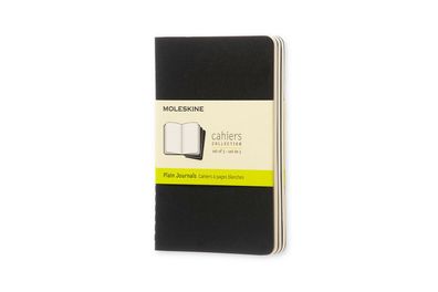 Moleskine Cahier Notizhefte Schwarz Pocket Blanko 3er Set