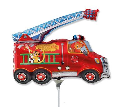 Feuerwehrauto klein Folienballon 33 cm