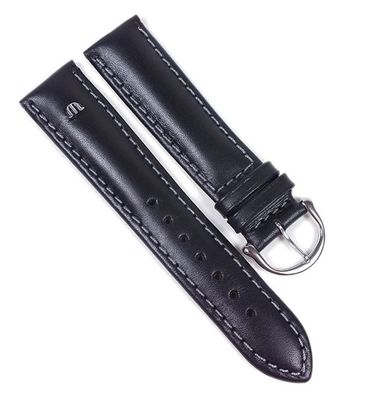 Maurice Lacroix Galant Uhrenarmband Leder matt schwarz 20mm 22493S
